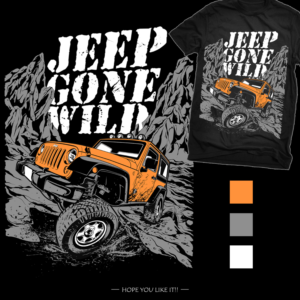 T-Shirt-Design von zakihamdani für Jeep Gone Wild | Design #12613223