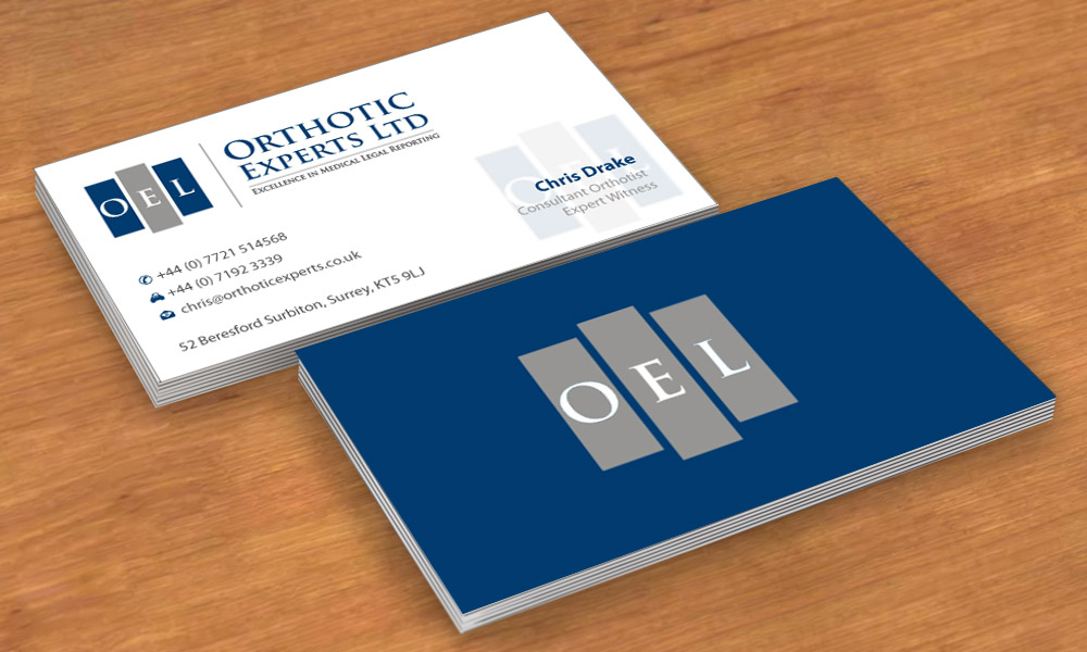 Visitenkarten-Design von Sbss für Orthotic Experts Ltd | Design #2420158