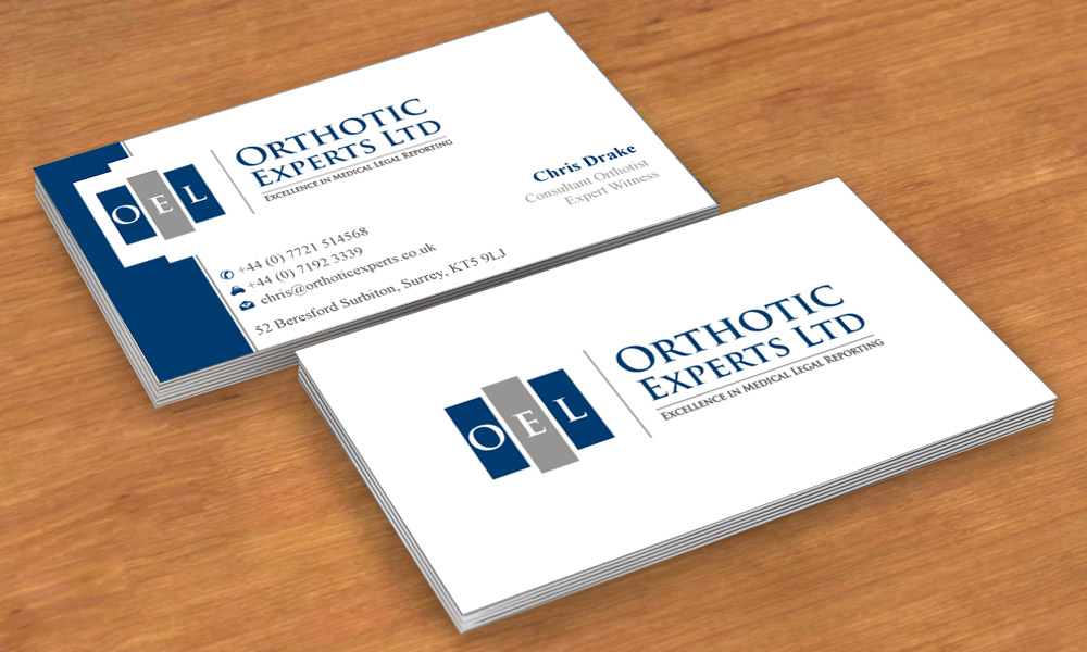 Diseño de Tarjeta de Presentación por Sbss para Orthotic Experts Ltd | Diseño #2420171
