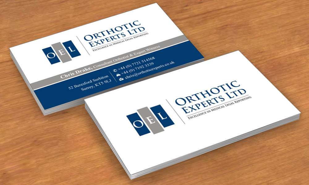 Business Card Design by Sbss for Orthotic Experts Ltd | Design #2420809