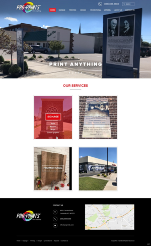 Wordpress Design by pb for Pro-Prints Sign Imaging LLC | Design: #12603049