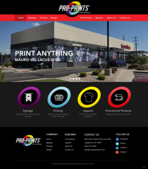 Wordpress Design by pb for Pro-Prints Sign Imaging LLC | Design: #12603051