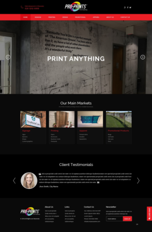 Wordpress Design by pb for Pro-Prints Sign Imaging LLC | Design: #12603057