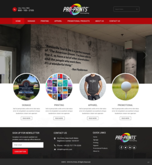 Wordpress Design by pb for Pro-Prints Sign Imaging LLC | Design: #12603058