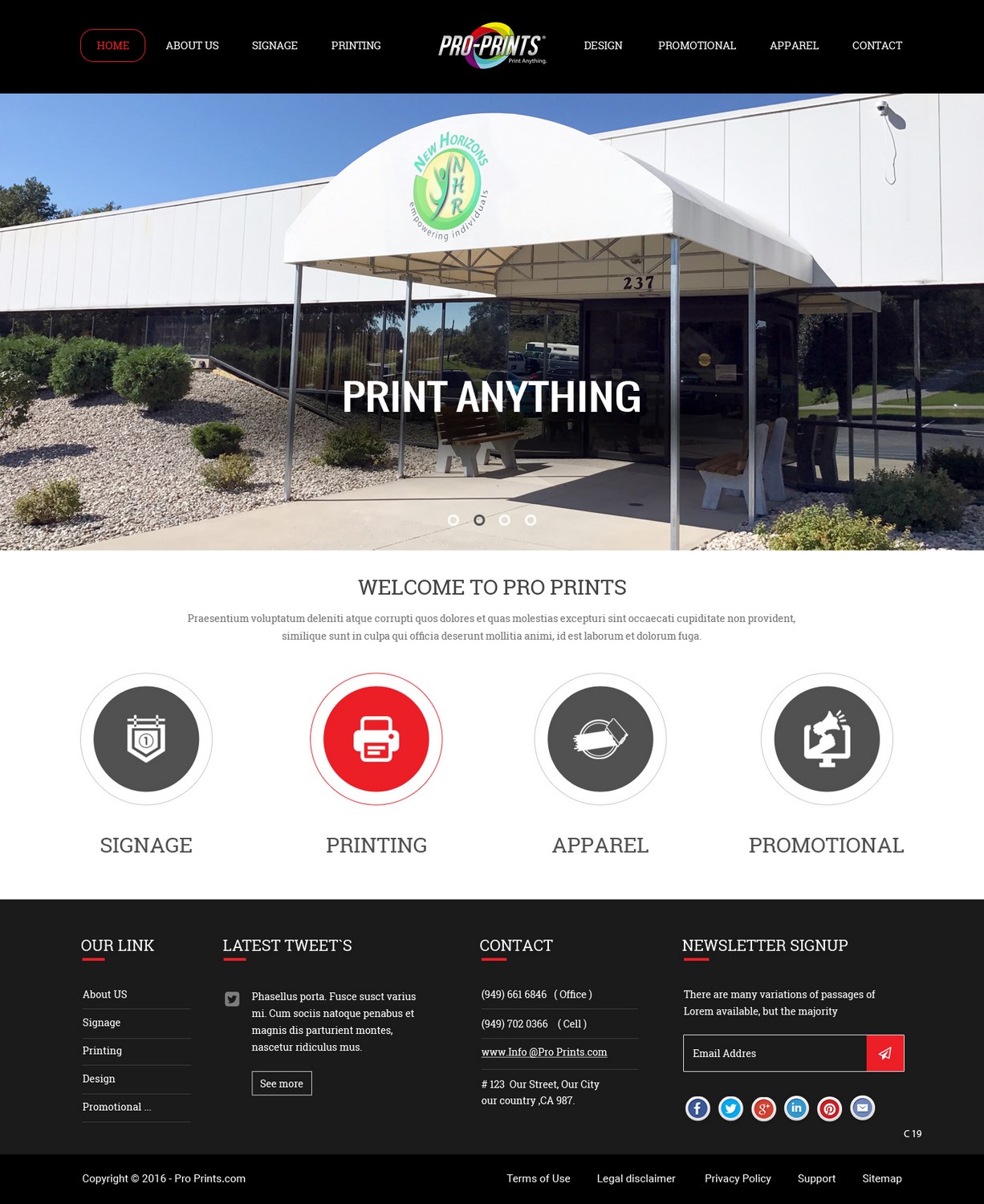 Design Wordpress par pb pour Pro-Prints Sign Imaging LLC | Design #12603059