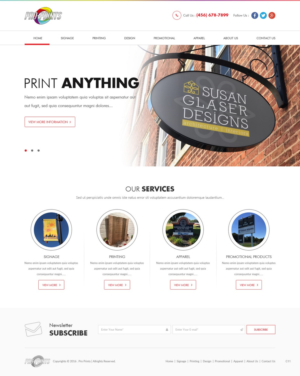 Wordpress Design by pb for Pro-Prints Sign Imaging LLC | Design: #12603061