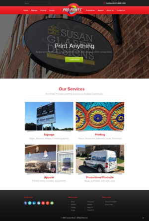 Wordpress Design by pb for Pro-Prints Sign Imaging LLC | Design: #12603062