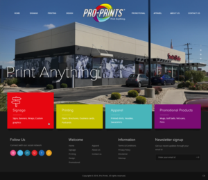 Wordpress Design by pb for Pro-Prints Sign Imaging LLC | Design: #12603063