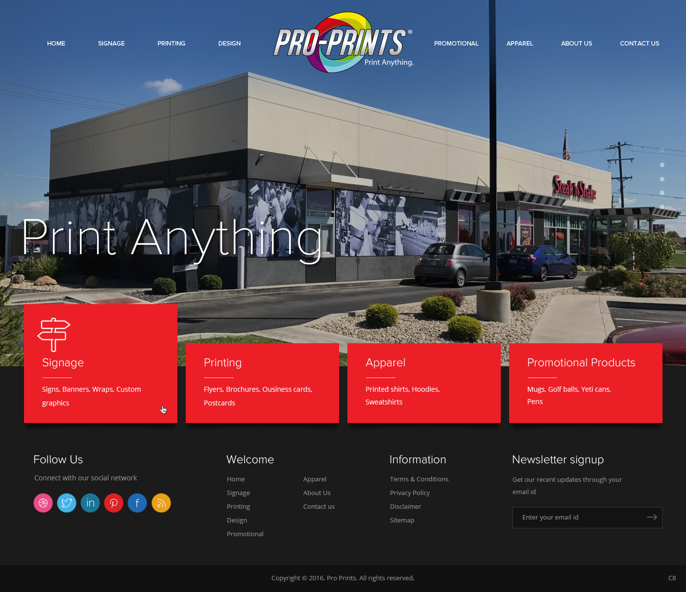 Wordpress Design by pb for Pro-Prints Sign Imaging LLC | Design #12603064