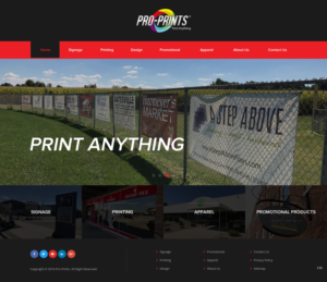 Wordpress Design by pb for Pro-Prints Sign Imaging LLC | Design: #12603066