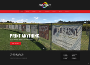 Wordpress Design by pb for Pro-Prints Sign Imaging LLC | Design: #12621170