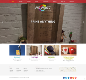 Wordpress Design by pb for Pro-Prints Sign Imaging LLC | Design: #12621172