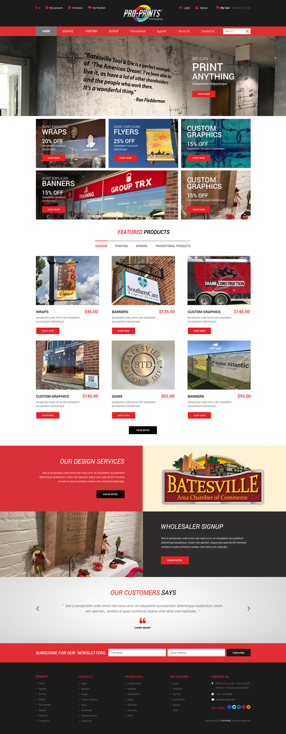 Wordpress Design by Kreative Fingers for Pro-Prints Sign Imaging LLC | Design: #12644620