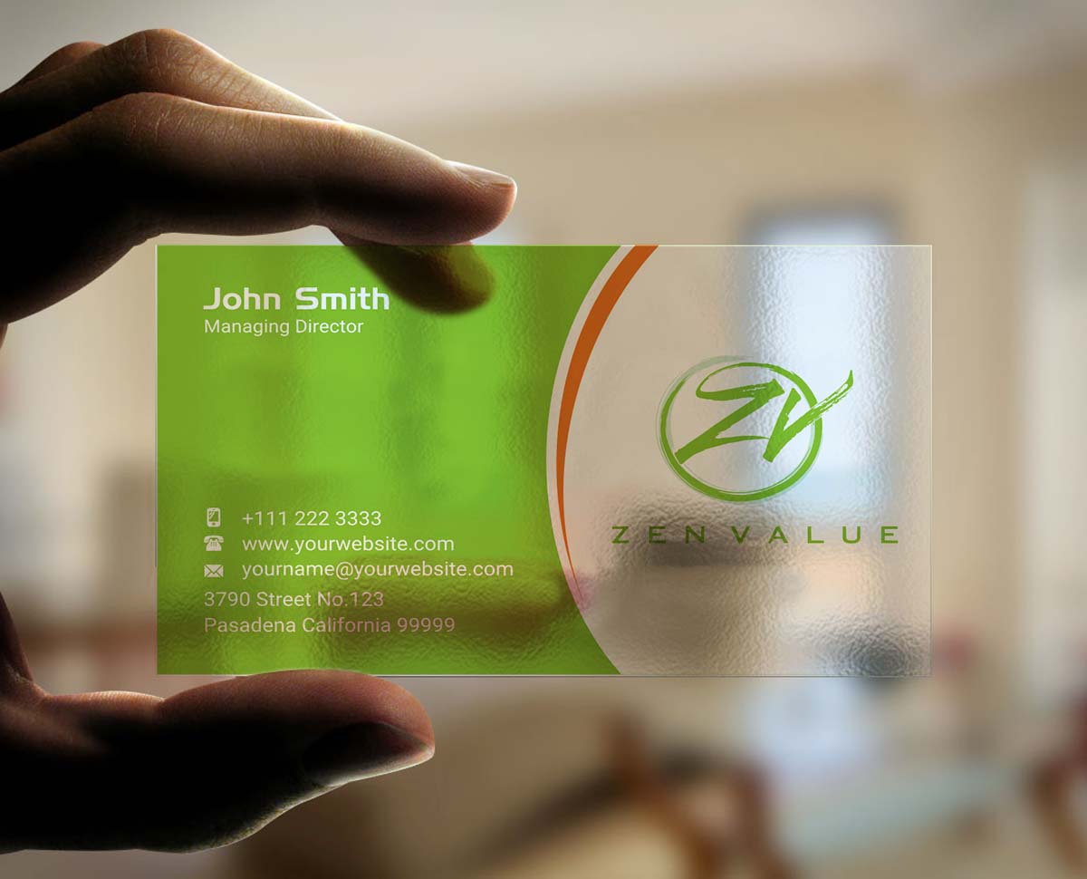 Business Card Design by INDIAN_Ashok for ZEN VALUE | Design #12628648