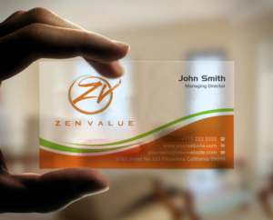 Business Card Design by INDIAN_Ashok for ZEN VALUE | Design: #12628653
