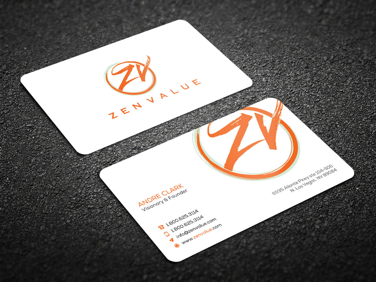 Business Card Design by snowymasterdesigns for ZEN VALUE | Design #12610996