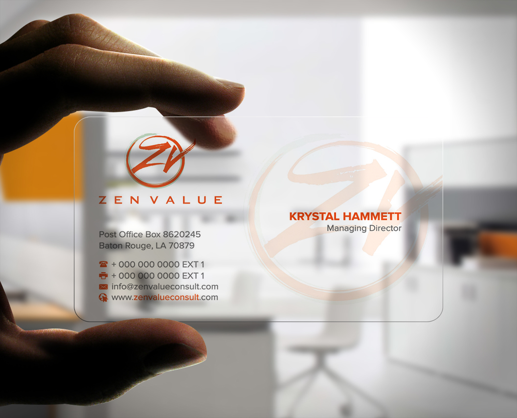Design de Carte de Visite par Stylez Designz pour ZEN VALUE | Design #12682550