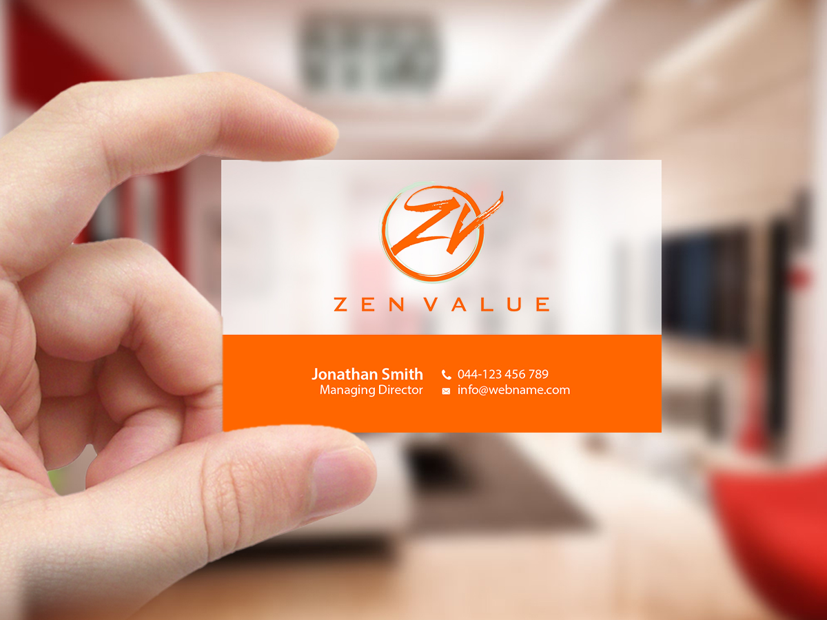 Design de Carte de Visite par Creations Box 2015 pour ZEN VALUE | Design #12593732