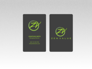 Business Card Design by Creations Box 2015 for ZEN VALUE | Design: #12593735