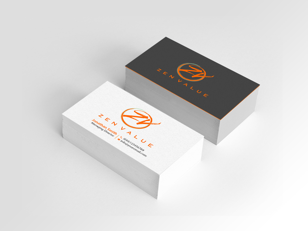 Business Card Design by Creations Box 2015 for ZEN VALUE | Design #12593741