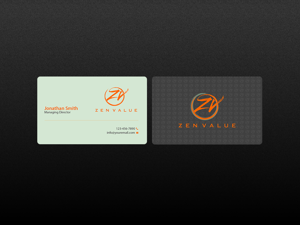 Business Card Design by Creations Box 2015 for ZEN VALUE | Design #12593742