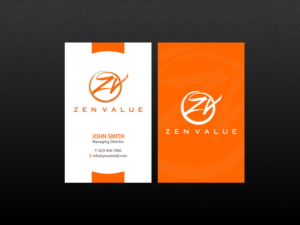 Business Card Design by Creations Box 2015 for ZEN VALUE | Design: #12593744