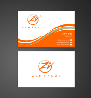 Business Card Design by Brand aid for ZEN VALUE | Design: #12587213