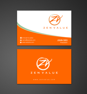 Business Card Design by Brand aid for ZEN VALUE | Design: #12587214