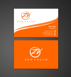 Business Card Design by Brand aid for ZEN VALUE | Design: #12587216
