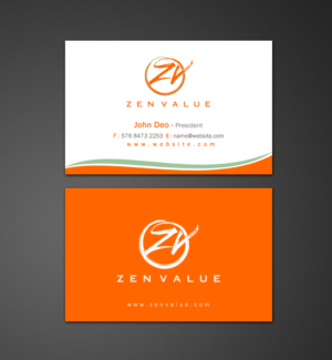 Business Card Design by Brand aid for ZEN VALUE | Design: #12587224