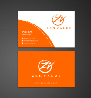 Business Card Design by Brand aid for ZEN VALUE | Design: #12587230