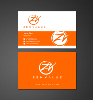 Business Card Design by Brand aid for ZEN VALUE | Design: #12587231