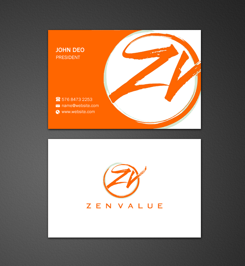 Business Card Design by Brand aid for ZEN VALUE | Design #12587235