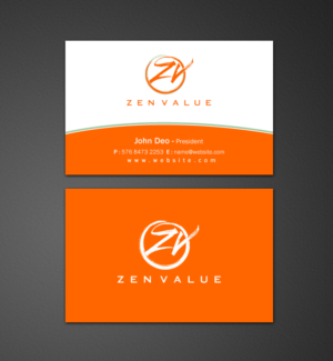 Business Card Design by Brand aid for ZEN VALUE | Design: #12587236