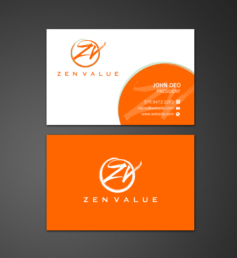 Business Card Design by Brand aid for ZEN VALUE | Design #12587240