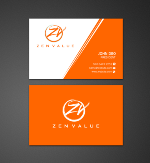 Business Card Design by Brand aid for ZEN VALUE | Design: #12590515