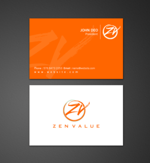 Business Card Design by Brand aid for ZEN VALUE | Design: #12590516