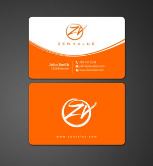 Design de Carte de Visite par chandrayaan.creative pour ZEN VALUE | Design : #12586325