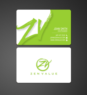 Business Card Design by chandrayaan.creative for ZEN VALUE | Design: #12586336