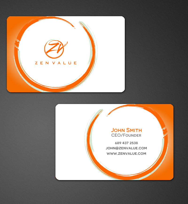 Business Card Design by chandrayaan.creative for ZEN VALUE | Design #12586337