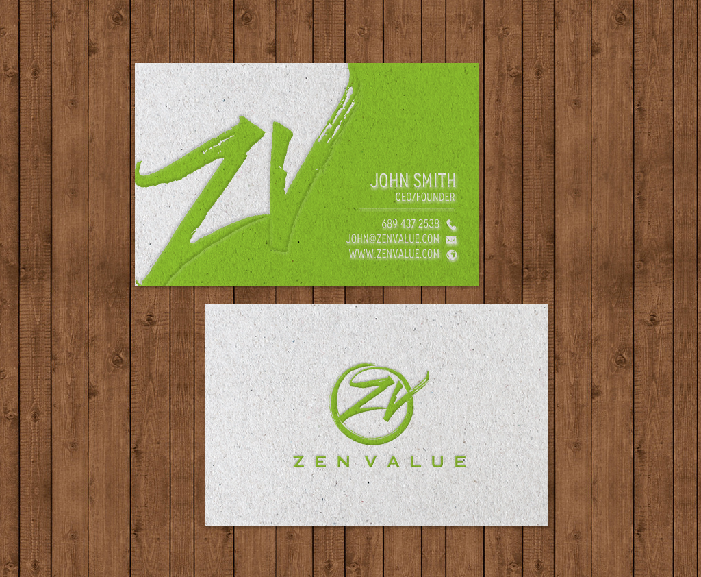 Business Card Design by chandrayaan.creative for ZEN VALUE | Design #12619036