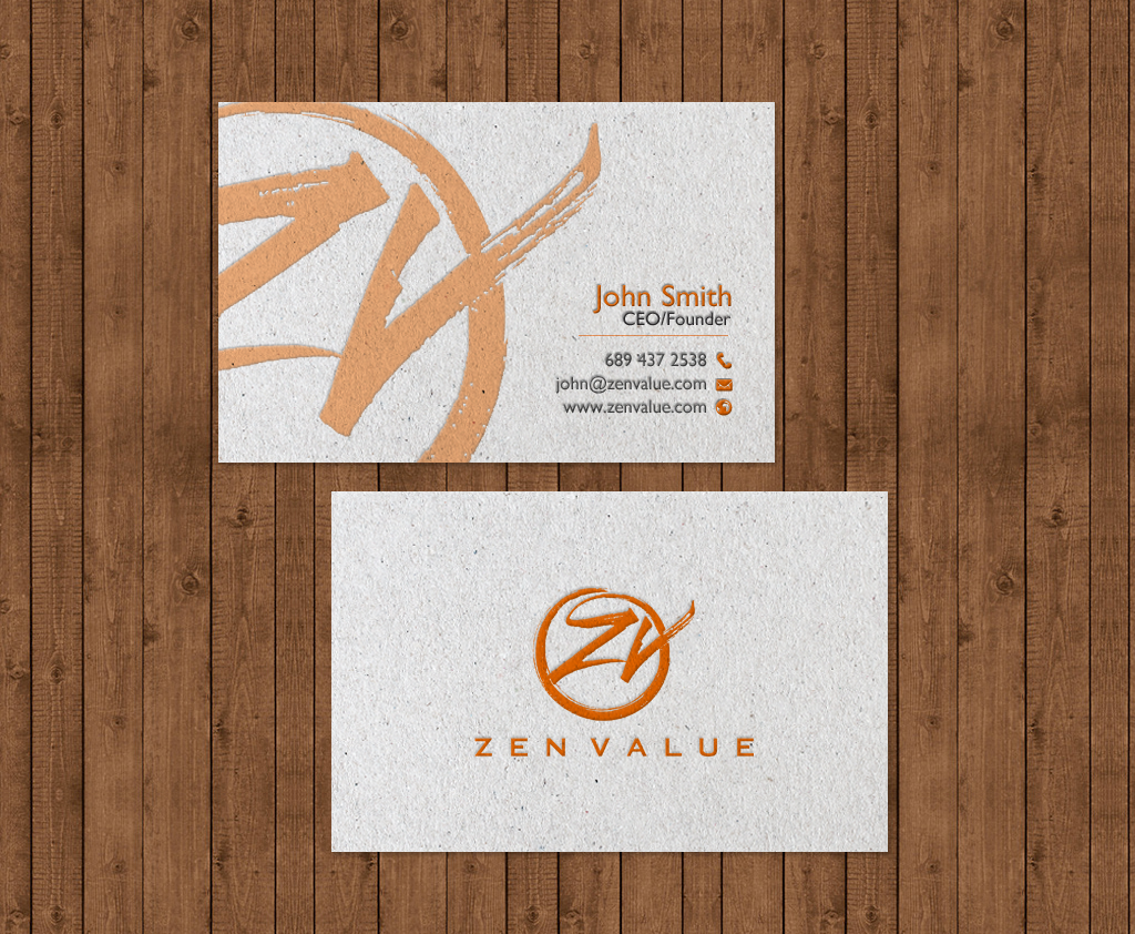Business Card Design by chandrayaan.creative for ZEN VALUE | Design #12619038