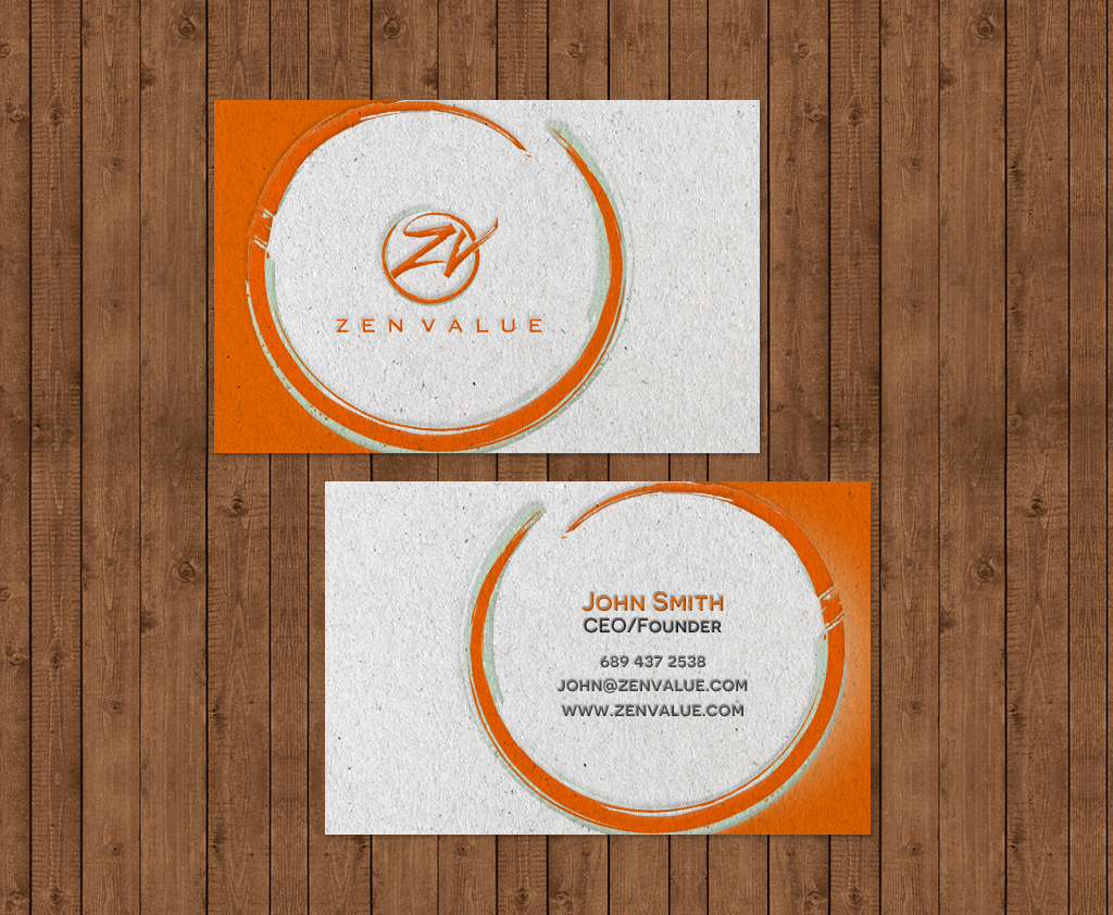 Business Card Design by chandrayaan.creative for ZEN VALUE | Design #12619039