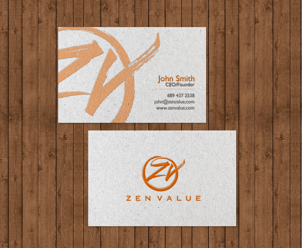 Business Card Design by chandrayaan.creative for ZEN VALUE | Design #12619040