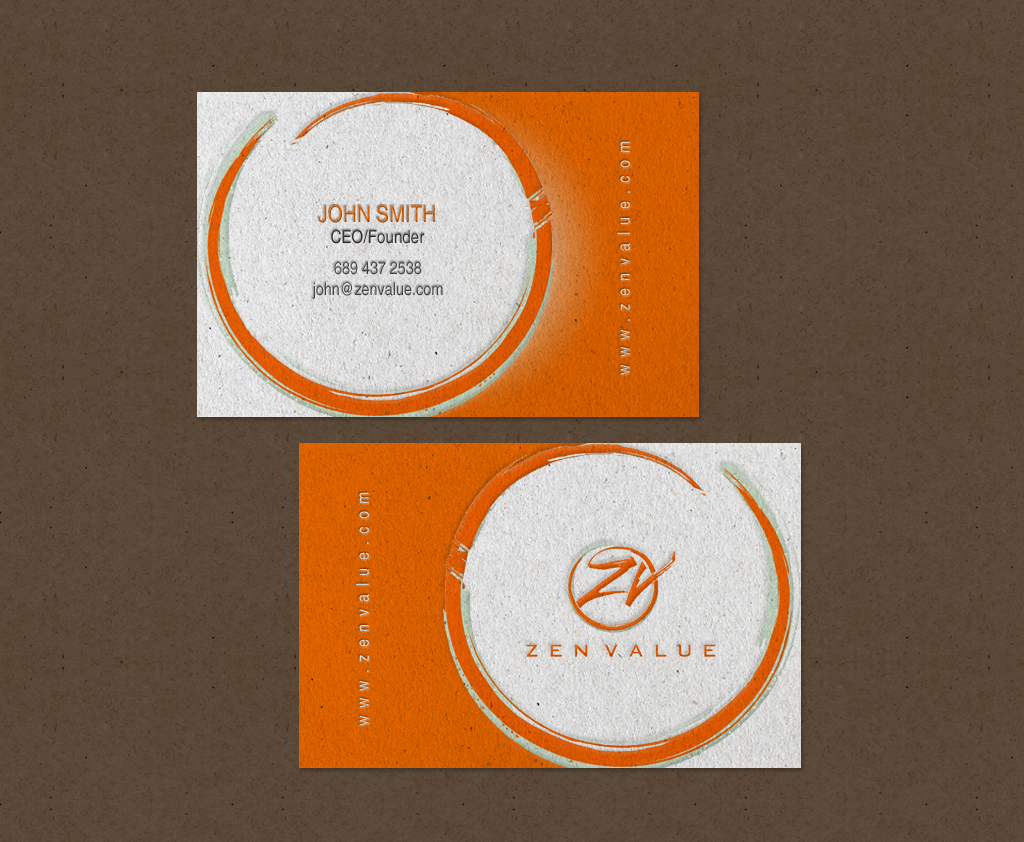 Business Card Design by chandrayaan.creative for ZEN VALUE | Design #12619041