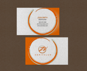 Business Card Design by chandrayaan.creative for ZEN VALUE | Design: #12619042