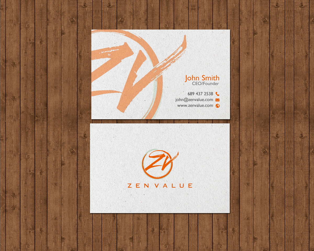 Business Card Design by chandrayaan.creative for ZEN VALUE | Design #12694580
