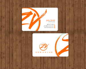 Business Card Design by chandrayaan.creative for ZEN VALUE | Design: #12694648