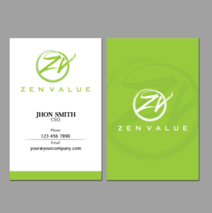 Design de Carte de Visite par SL Designer pour ZEN VALUE | Design : #12584427