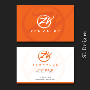 Design de Carte de Visite par SL Designer pour ZEN VALUE | Design : #12584429